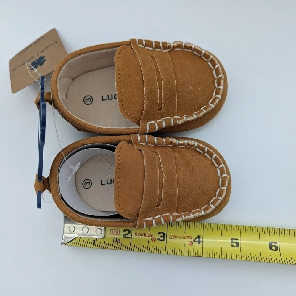 NWT Lucky Brand Baby Size 3 (6-9 months) Tan Shoes/Loafers/Slippers/Moccasins